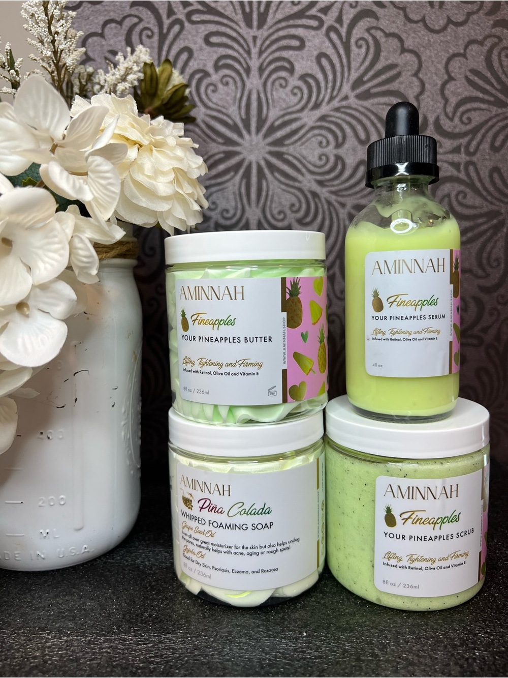 Aminnah Skincare bundle Fineapples Pineapple Set